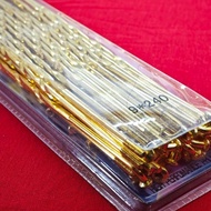 GOLD SPOKES THREAD 9X240 GOLD set of 36 pcs nipples 9 X 240 9mm 240mm 9 mm 240 mm universal 0.9 Cm 2