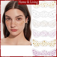 AOTO Glitter Freckles Face Tattooed 4 Sheets Sparkles Glitter Face Makeup Stickers