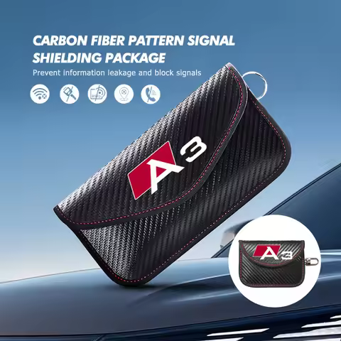 For Audi Car Key Signal Blocker Case Pouch Keyless RFID Blocking Bag Accessories A1 A3 A4 A5 A6 A7 A