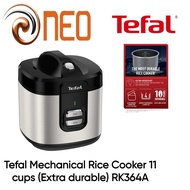 Tefal Mechanical Rice Cooker 11 cups (Extra durable) RK364A - 2 YEARS WARRANTY