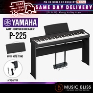 Yamaha P-225 88-Keys Digital Piano with Original Adapter - Black / White (P225)