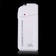 Universal USB Emergency Portable 2 AA Battery Power Charger for Mobile Phones