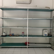 rak etalase kayu tinggi 2,5 meter