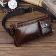 Genuine Leather Men's Bag - Genuine Leather Waist Bag - Genuine Leather Belt Bag - Genuine Leather C