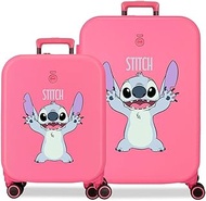 Joumma Disney Playful Suitcase Set, Fuchsia, 55/70 cm, Rigid, 7.54 kg, TSA Closure, ABS, 7.54 kg, 11