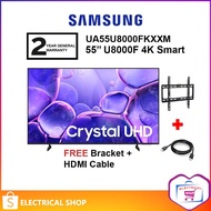 Samsung 55" UA55U8000FKXXM UHD U8000F 4K Smart TV (2025) Television (FREE Hdmi Cable and Tv Bracket)