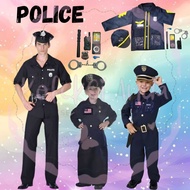 Costume pekerjaan Polis kids ,Occupation police Adult , Police Vest set