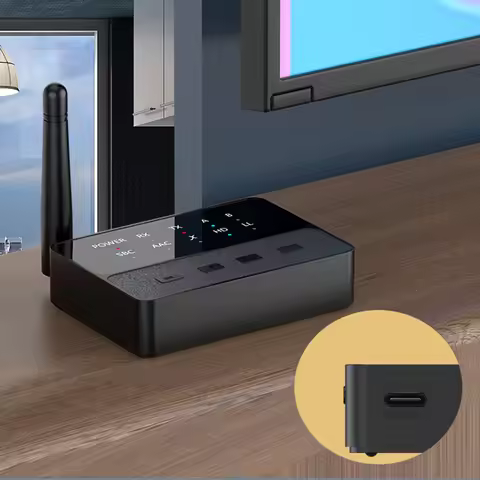 Bluetooth-Compatible 5.3 Wireless Stereo Receiver Transmitter 3.5mm AUX/RCA 2 In 1 HIFI Stereo Adapt