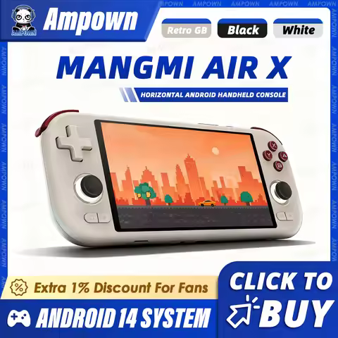 MANGMI AIR X Handheld Game Console Qualcomm Snapdragon 662 5.5'' Touchscreen Android 14 Active Cooli