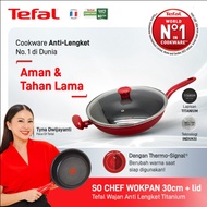Tefal Non-Stick Induction Frying Pan So Chef Wokpan 30cm + Lid / Wok Pan