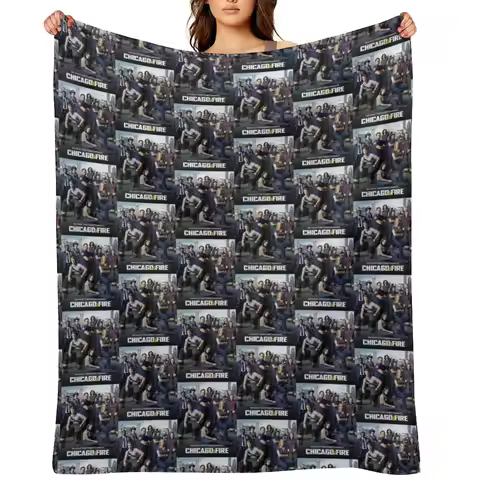 Chicago Fire Throw Blanket Picnic Flannels Luxury Thicken Kid'S Blankets