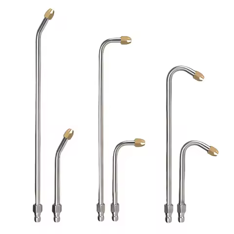 NEW! 25° /90° High Pressure Power Water Gun Extension Spray Wand Nozzle 1/4" U-Shape Angled Lance Cl