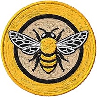 Bee Patch Embroidered Iron on Patches for Clothes Backpacks Bags Jeans Jackets Size 3" ID45095