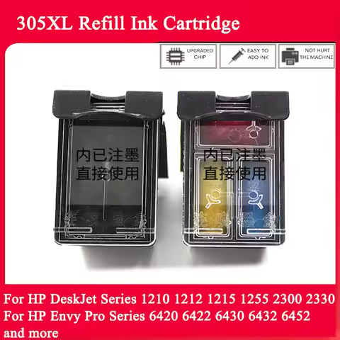 einkshop for hp 305 305xl Compatible chip Ink Cartridge For HP DeskJet 2721 2710 For HP DeskJet Plus
