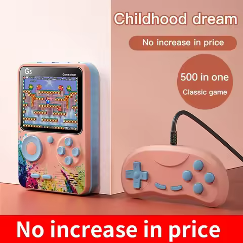G5 500 in 1 MINI Game Handheld Game Players Portable Retro Video Console Boy 8 Bit 3.0 Inch Color LC