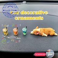 Adorable Car Ornaments Miniature Animal Dashboard Decorations Ornaments Cartoon Figurine B6e7