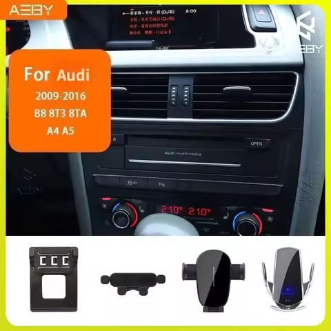 For Audi A4 A5 B8 8T3 8TA 2009-2016 Phone Holde Car Mobile Support Special Fixed Bracket Base Wirele