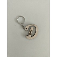Wooden Keychain Custom Name Engrave Doorgift Hadiah Hari Guru Persaraan Souvenir DIY Hobby