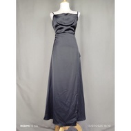 3A242 Long Dress Spaghetti Strap Party Cafe Casual Second Hand