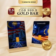 CAHAYA GOLD 999.9 Gold Bar 2.5g Malaysia Makmur Hadiah Birthday Aniversary Gift 2.5gm Gold Bar