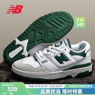 NEW BALANCE 官方板鞋男鞋女鞋复古低帮百搭潮鞋休闲运动鞋BB550系列 白色/浅灰/墨绿 BB550WT1 45 (脚长29cm)