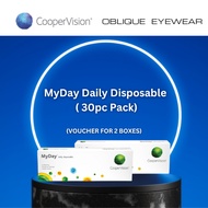 [Obliqueeyewear] COOPER VISION MYDAY DAILY (30PCS) 2 BOXES VOUCHER [REDEEM IN STORE]