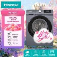 Hisense 10.5kg Front Load Inverter Washing Machine /5 Star/Baby Care/Drum Clean/Jet Wash - WF105N1
