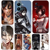 Case For Vivo V5 V5S V7 PLUS + V11i  V11 Pro Phone Back Cover Soft Black Tpu Anime Japanese attack on Titan