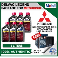 Mobil Delvac Legend 15W40 6 liters MITSUBISHI MONTERO SPORT , STRADA L300 GEN3 4N14,4N15 -engine oil