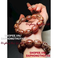 New 21-eye dzi bracelet with clear blood body