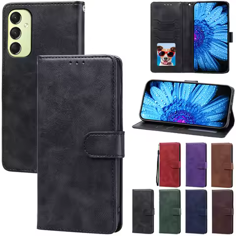 A16 Case For Samsung Galaxy A16 5G Case Leather Flip Wallet Cover For Samsung A16 Case A 16 SM-A165F