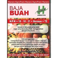 Baja Buah Hanani Agro Farm Baja Lebat Buah NPK 18.18.21 Baja Pisang Sawit