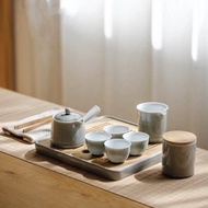 聞說|日式簡約茶壺茶具套裝 煙灰系列 辦公家用禮贈 禪意功夫陶瓷
