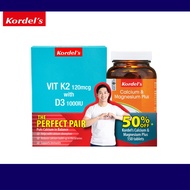 [25-27/4_Gift Above 3 Products] (Exp 3/25) Kordel's Vitamin K2 120mcg with Vitamin D3 1000iu 60 Softgels + Kordel's 2:1 Calcium &amp; Magnesium Plus Vitamin D3, Zinc 150 tablets