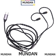MUNDAN 4-Strand Braided Upgrade Cord, 120cm / 47.24in Built In Microphone MMCX to Type C Headphone C