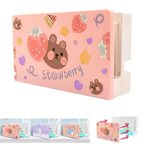 Cute Custom Faceplate Cover for Nintend Switch Charging Dock, Hard PC Slim Shell Anti-Scratch Case f