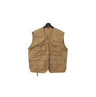 Back to Green- 經典釣魚背心 卡其 多口袋v-01 /vintage vest