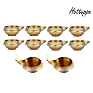 Alloy Metal for Diwali Decoration Oil Lamp 10 Pcs Kuber Diya for Diwali Diya Vilakku for Puja Pooja 