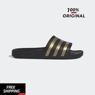 Adidas ADILETTE AQUA SLIDES Black Gold EG1758