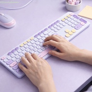 SUNSHINER USB Wireless Keyboard, Mixed Color Keycaps Thin Design Wireless Keyboard Combo, 104 Keys L