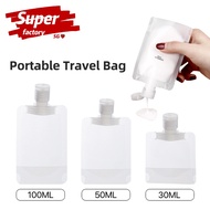 [SG Stocks]30ml/50ml/100ml Transparent Matt Shampoo Lotion Storage Bags Travel Bag, Portable Disposa