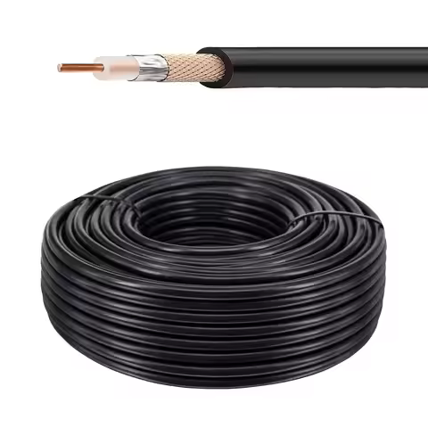 RG58 Extension Cable Flexible Low Loss Coaxial 4G Antenna Black Cable Impedance 50 Ohm RG58 RF Coax 