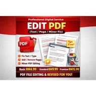 Professional Digital Service – Edit PDF (Text / Page / Minor Fix)