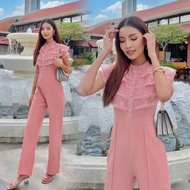 VC7262 Peach Lace Playsuit