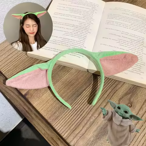 Star Wars Headgear Headband Yoda Headband Plush Kawaii Hair Accessories Baby Yoda Character Alien Gi