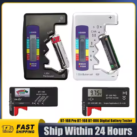 Batteries Tester Digital Capacity Universal Button For Lithum N /AAA/CAA/D/1.5V Cell Batteries Teste