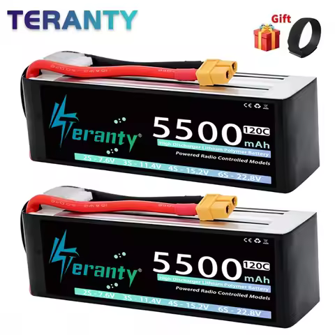 TERANTY 4S 5500mAh 14.8V 70C 15.2V 120C Lipo Battery with T XT60 XT90 for RC Car Trucks Boat FPV Dro
