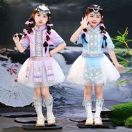 Children Children's Day Children's Ethnic Costumes Girls' Gauze Skirt Princess Skirt Miao's Ethnic H