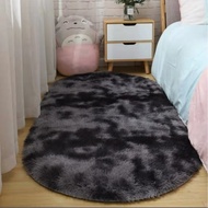 Ins living room tie dye oval silk wool carpet plush carpet bedroom bedside carpet cloakroom decorati
