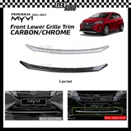 Perodua Myvi Facelift 2022 2023 CARBON CHROME Front Lower Grille Lining Trim Cover Bodykit Gear Up G